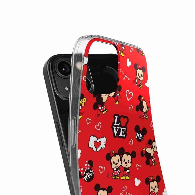 Laptop, Telefoane si Tablete - Telefoane mobile si accesorii - Accesorii Telefoane - Huse telefoane - Husa compatibila cu Oppo Reno8 T 4G Silicon Gel Tpu Model Mickey Love Pattern Rosie - Infinity.ro
