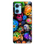 Laptop, Telefoane si Tablete - Telefoane mobile si accesorii - Accesorii Telefoane - Huse telefoane - Husa compatibila cu Oppo Reno7 5G Silicon Gel Tpu Model Halloween Cranii Colorate - Infinity.ro