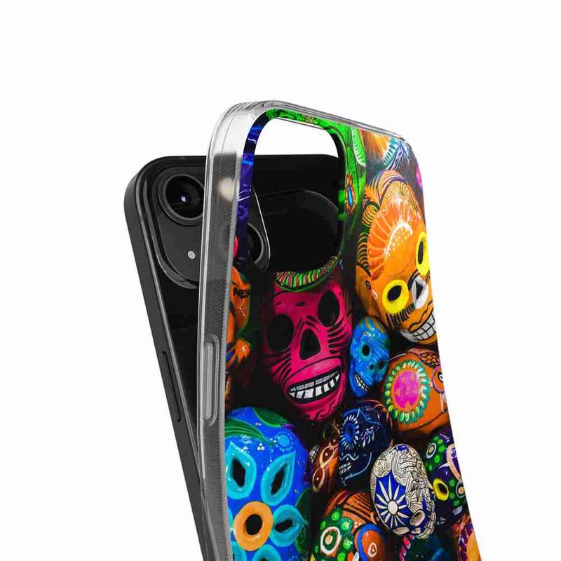 Laptop, Telefoane si Tablete - Telefoane mobile si accesorii - Accesorii Telefoane - Huse telefoane - Husa compatibila cu Oppo Reno7 5G Silicon Gel Tpu Model Halloween Cranii Colorate - Infinity.ro