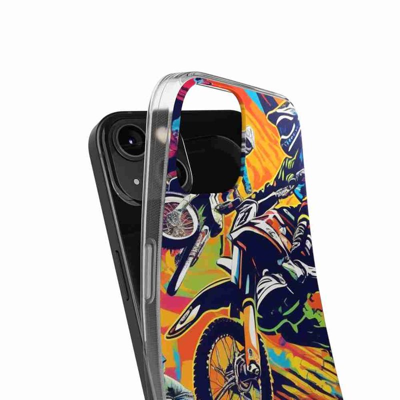 Laptop, Telefoane si Tablete - Telefoane mobile si accesorii - Accesorii Telefoane - Huse telefoane - Husa compatibila cu Realme GT2 Pro Silicon Gel Tpu Model Motocross Pop Art - Infinity.ro