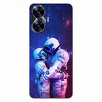 Laptop, Telefoane si Tablete - Telefoane mobile si accesorii - Accesorii Telefoane - Huse telefoane - Husa compatibila cu Realme C55 Silicon Gel Tpu Model Astronauts Couple - Infinity.ro