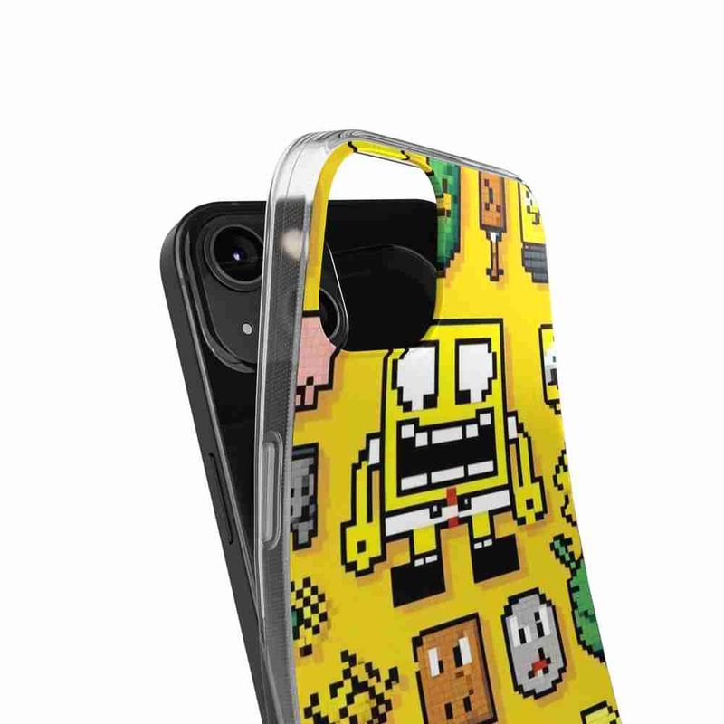 Laptop, Telefoane si Tablete - Telefoane mobile si accesorii - Accesorii Telefoane - Huse telefoane - Husa compatibila cu Oppo Reno12 FS Silicon Gel Tpu Model Pixel Art Spongebob - Infinity.ro