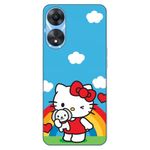 Laptop, Telefoane si Tablete - Telefoane mobile si accesorii - Accesorii Telefoane - Huse telefoane - Husa compatibila cu Oppo A78 4G (CPH2565) Silicon Gel Tpu Model Hello Kitty Rainbow - Infinity.ro