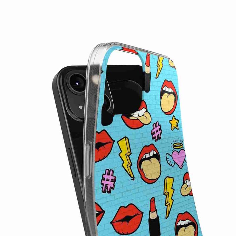 Laptop, Telefoane si Tablete - Telefoane mobile si accesorii - Accesorii Telefoane - Huse telefoane - Husa compatibila cu Oppo A78 4G (CPH2565) Silicon Gel Tpu Model Pop Art Lips - Infinity.ro