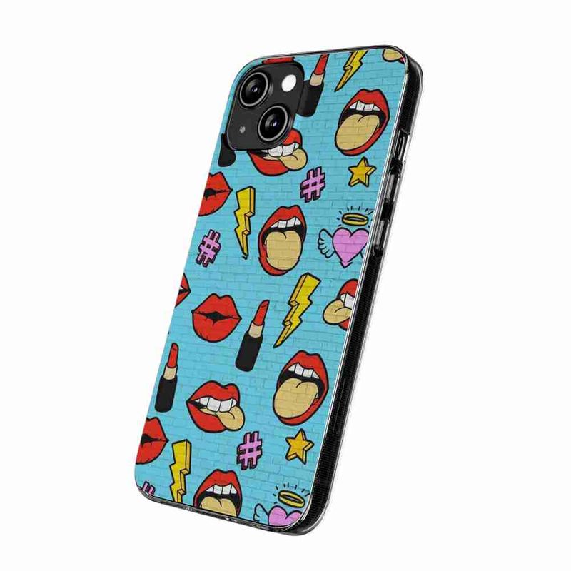 Laptop, Telefoane si Tablete - Telefoane mobile si accesorii - Accesorii Telefoane - Huse telefoane - Husa compatibila cu Oppo A78 4G (CPH2565) Silicon Gel Tpu Model Pop Art Lips - Infinity.ro