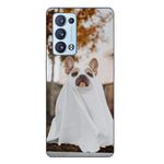Laptop, Telefoane si Tablete - Telefoane mobile si accesorii - Accesorii Telefoane - Huse telefoane - Husa compatibila cu Oppo Reno6 Pro 5G Silicon Gel Tpu Model Halloween Catel Costum Fantoma - Infinity.ro