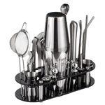 Casa si Gradina - Bucatarie si vesela - Accesorii bar - Shakere - Set Barman Arvada® ShakerPro, 23 Piese, Suport Acrilic, Shaker 700/600ml, Otel Inoxidabil, Kit Complet Preparare Bauturi - Infinity.ro