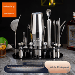 Casa si Gradina - Bucatarie si vesela - Accesorii bar - Shakere - Set Barman Arvada® ShakerPro, 23 Piese, Suport Acrilic, Shaker 700/600ml, Otel Inoxidabil, Kit Complet Preparare Bauturi - Infinity.ro