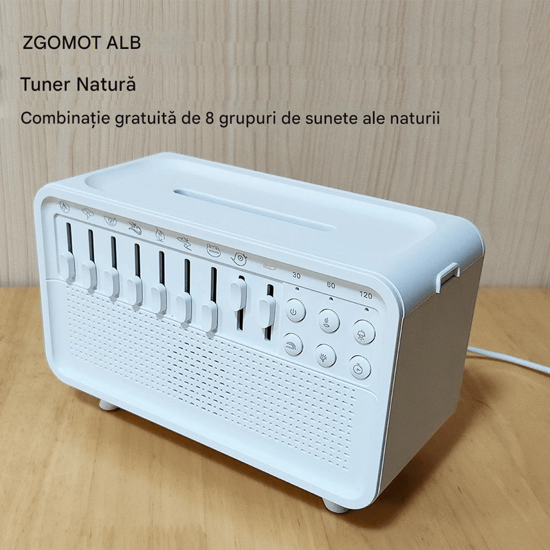 Casa si Gradina - Decoratiuni - Aromaterapie si lumanari - Difuzoare aromaterapie - Difuzor Aromaterapie Arvada Essence®, Bluetooth, Sunete Natura, 3 Niveluri Lumina, Temporizator, Adulti/Copii, Alb - Infinity.ro