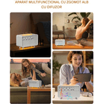 Casa si Gradina - Decoratiuni - Aromaterapie si lumanari - Difuzoare aromaterapie - Difuzor Aromaterapie Arvada Essence®, Bluetooth, Sunete Natura, 3 Niveluri Lumina, Temporizator, Adulti/Copii, Alb - Infinity.ro