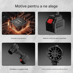 Casa si Gradina - Gradinarit si plante - Utilaje gradina - Aspiratoare, suflante si tocatoare - Suflanta Arvada AeroFlux, portabila, 40000 RPM, 2000kW, negru, cu 2 acumulatori lithium - Infinity.ro
