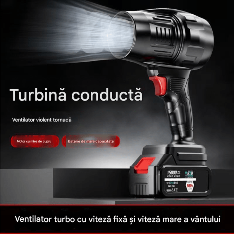 Casa si Gradina - Gradinarit si plante - Utilaje gradina - Aspiratoare, suflante si tocatoare - Suflanta Arvada AeroFlux, portabila, 40000 RPM, 2000kW, negru, cu 2 acumulatori lithium - Infinity.ro