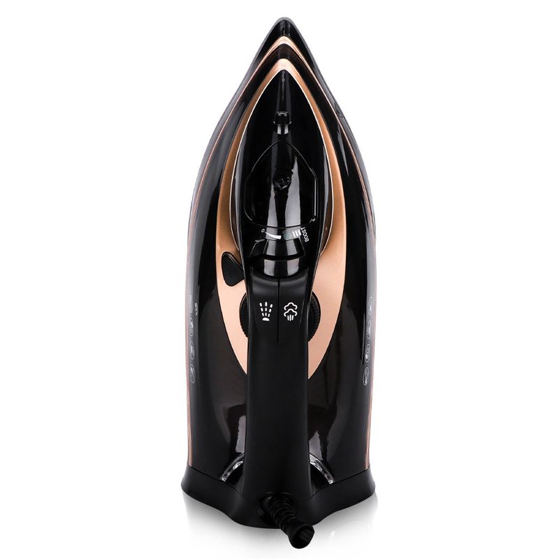 Electronice si Electrocasnice - Ingrijirea tesaturilor - Fiare de calcat - Fier calcat ceramic RAF R.1215J, 2600W, jet abur 120g/min, variabil 35g, 270ml, negru-albastru. Puternic si sigur - Infinity.ro