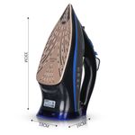 Electronice si Electrocasnice - Ingrijirea tesaturilor - Fiare de calcat - Fier calcat ceramic RAF R.1215J, 2600W, jet abur 120g/min, variabil 35g, 270ml, negru-albastru. Puternic si sigur - Infinity.ro