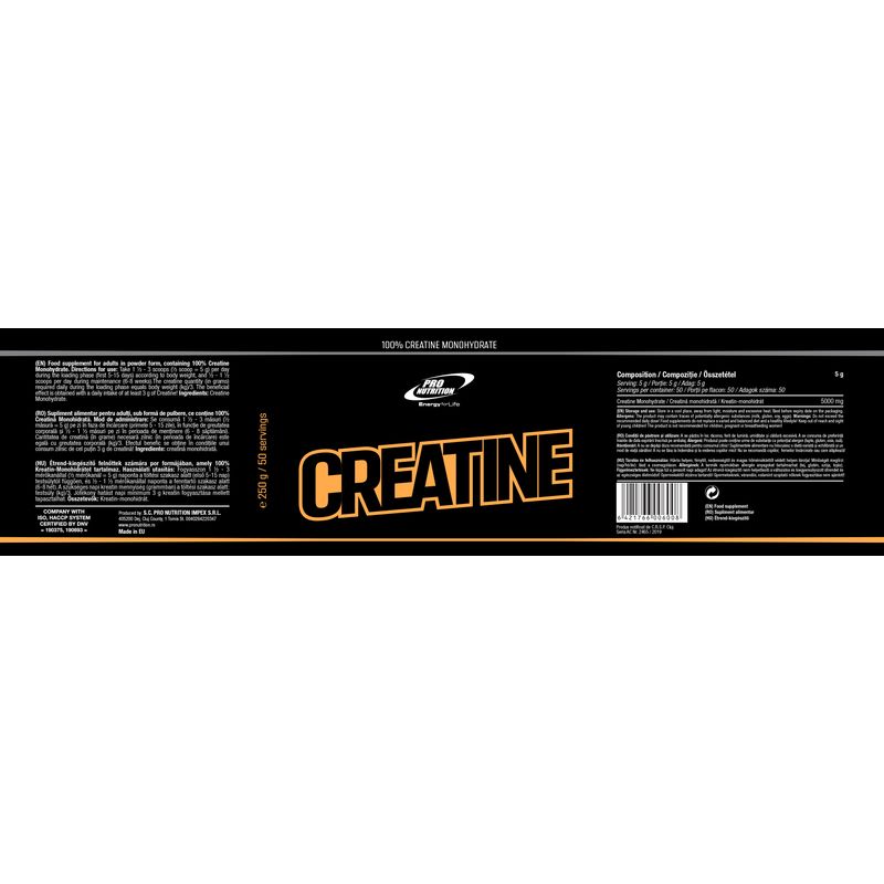 Ingrijire personala si Cosmetice - Sanatate si wellness - Nutritie sportiva - Creatina - Creatină monohidrată pudră, Creatine Powder, 250 g - Infinity.ro