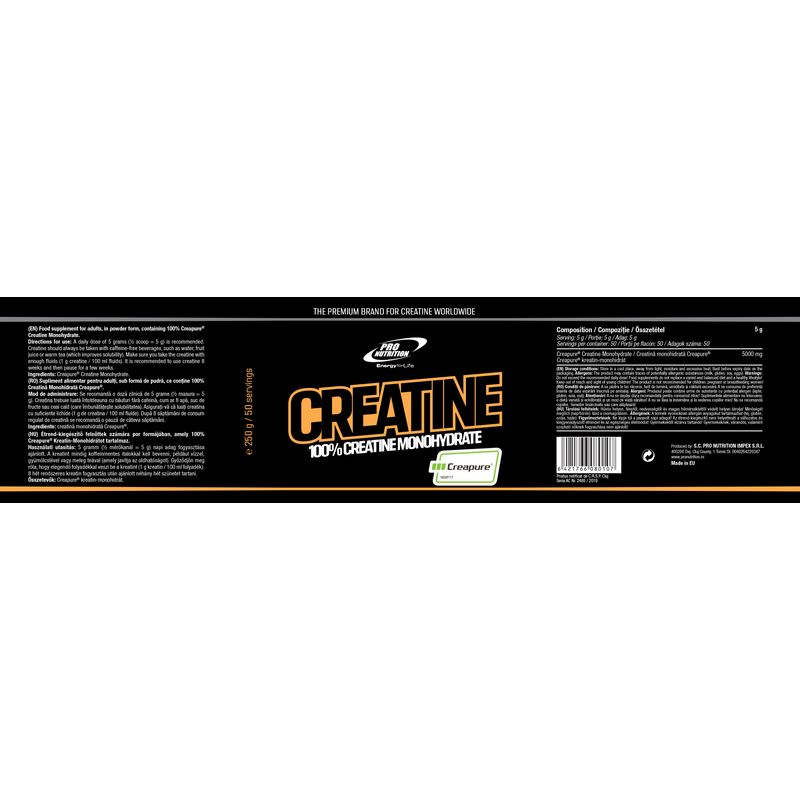 Ingrijire personala si Cosmetice - Sanatate si wellness - Nutritie sportiva - Creatina - Creatină monohidrată, Creatine Creapure®, 250 g - Infinity.ro