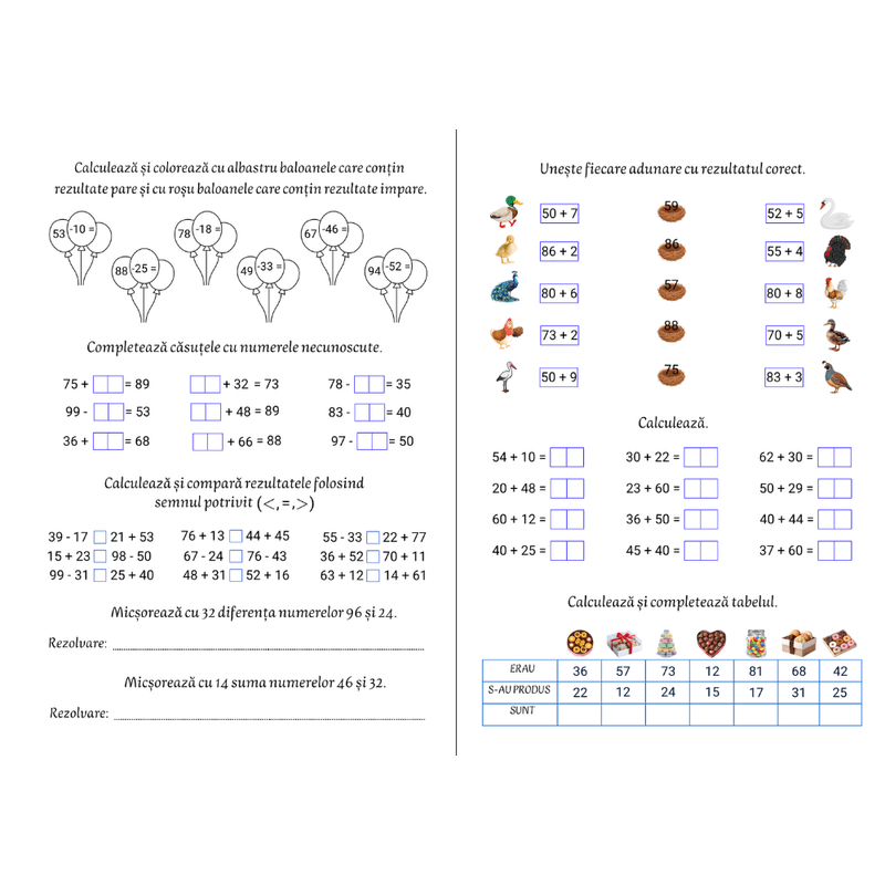 Carti si Birotica - Carti - Carti pentru copii - Activitati extracurriculare - 160 de exercitii pentru clasa I, Matematica, Spirala, A4, Coperta personalizabila - Infinity.ro