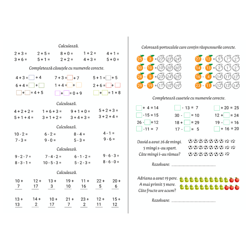 Carti si Birotica - Carti - Carti pentru copii - Activitati extracurriculare - 160 de exercitii pentru clasa I, Matematica, Spirala, A4, Coperta personalizabila - Infinity.ro
