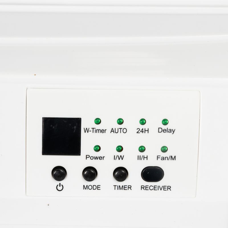 Electronice si Electrocasnice - Climatizare si sisteme de incalzire - Aparate incalzire aer - Aeroterme - Aeroterma de perete Detoolz, 2KW, 2 trepte de putere, cu afisaj LED si termostat - Infinity.ro