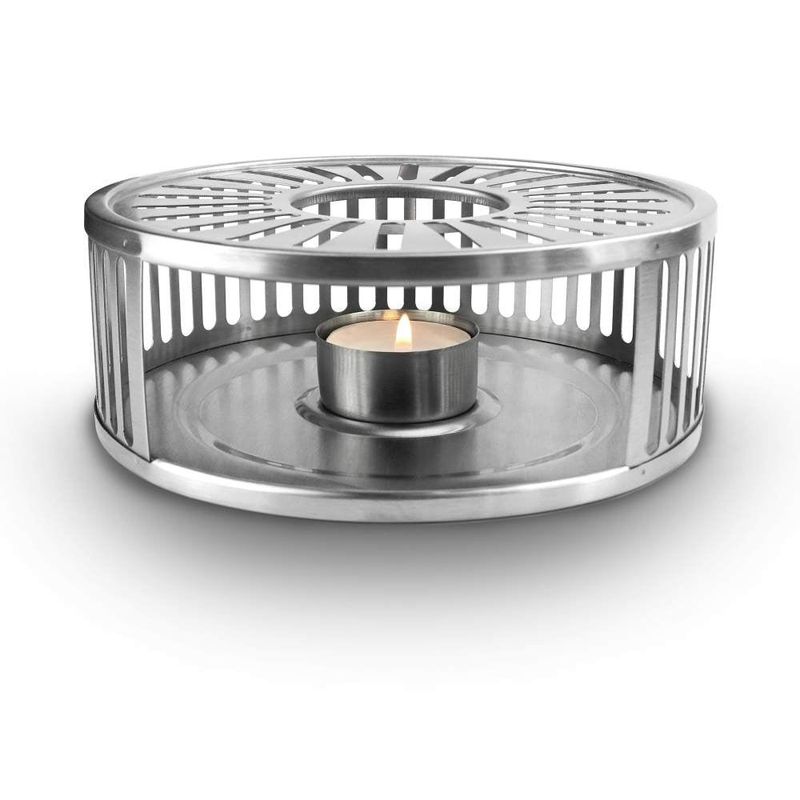 Casa si Gradina - Bucatarie si vesela - Vase pentru gatit - Accesorii ceai - Suport incalzire ceainic Creano Stripes, din inox, cu suport pentru lumanare - Infinity.ro