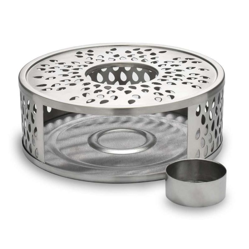 Casa si Gradina - Bucatarie si vesela - Vase pentru gatit - Accesorii ceai - Suport incalzire ceainic Creano Leaf, din inox, cu suport pentru lumanare - Infinity.ro