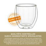 Casa si Gradina - Bucatarie si vesela - Cani si pahare - Cani si cesti - Set 2 pahare espresso termice Creano, 100 ml, sticla borosilicata, perete dublu - Infinity.ro