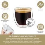Casa si Gradina - Bucatarie si vesela - Cani si pahare - Cani si cesti - Set 2 pahare espresso termice Creano, 100 ml, sticla borosilicata, perete dublu - Infinity.ro