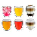 Casa si Gradina - Bucatarie si vesela - Cani si pahare - Pahare - Set 6 pahare termice Creano DG-Bauchig, 400 ml, sticla borosilicata, perete dublu - Infinity.ro
