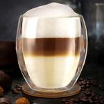 Casa si Gradina - Bucatarie si vesela - Cani si pahare - Pahare - Set 6 pahare termice Creano DG-Bauchig, 400 ml, sticla borosilicata, perete dublu - Infinity.ro