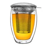 Casa si Gradina - Bucatarie si vesela - Vase pentru gatit - Ceainice si infuzoare - Pahar termic pentru ceai Creano, 400 ml, perete dublu, cu infuzor din inox si capac - Infinity.ro