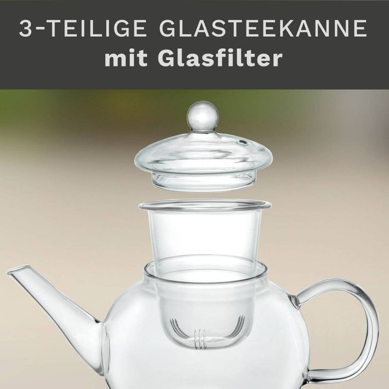 Casa si Gradina - Bucatarie si vesela - Vase pentru gatit - Ceainice si infuzoare - Ceainic din sticla Creano, 0,8 L, cu infuzor din sticla si capac, pentru ceai vrac - Infinity.ro