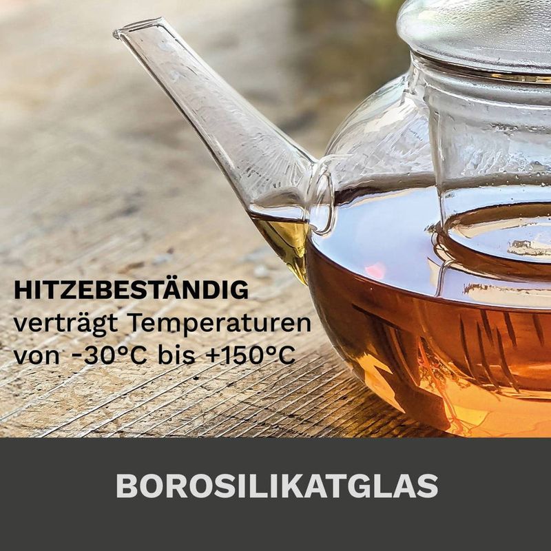 Casa si Gradina - Bucatarie si vesela - Vase pentru gatit - Ceainice si infuzoare - Ceainic din sticla Creano, 0,8 L, cu infuzor din sticla si capac, pentru ceai vrac - Infinity.ro