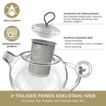 Casa si Gradina - Bucatarie si vesela - Vase pentru gatit - Ceainice si infuzoare - Ceainic din sticla Creano Jumbo, 2 L, cu infuzor din inox si capac - Infinity.ro