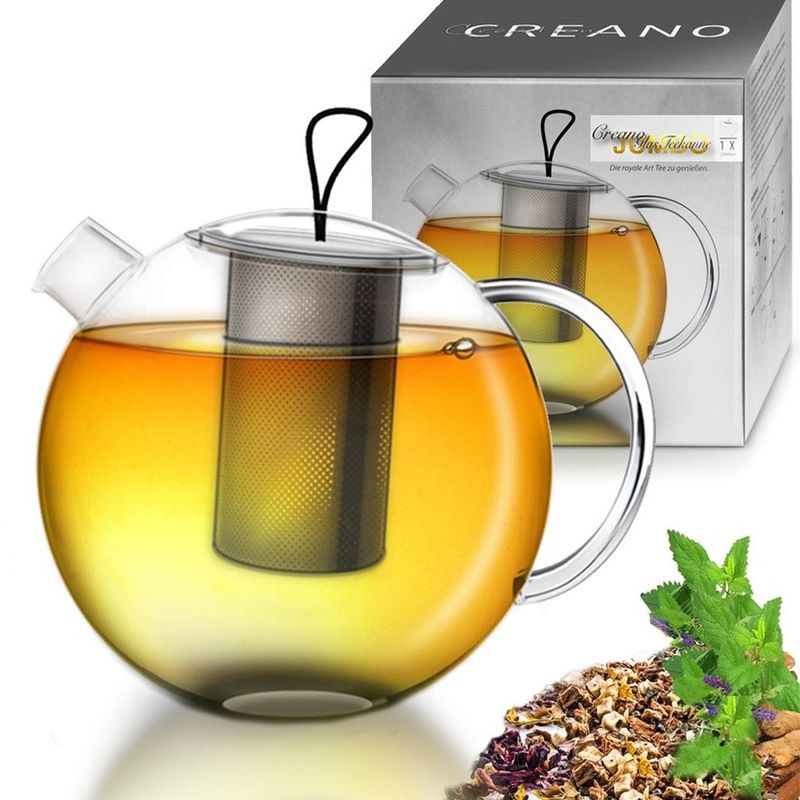 Casa si Gradina - Bucatarie si vesela - Vase pentru gatit - Ceainice si infuzoare - Ceainic din sticla Creano Jumbo, 2 L, cu infuzor din inox si capac - Infinity.ro
