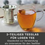 Casa si Gradina - Bucatarie si vesela - Vase pentru gatit - Ceainice si infuzoare - Pahar pentru ceai Creano All-in-One, 400 ml, cu infuzor din inox si capac din sticla - Infinity.ro