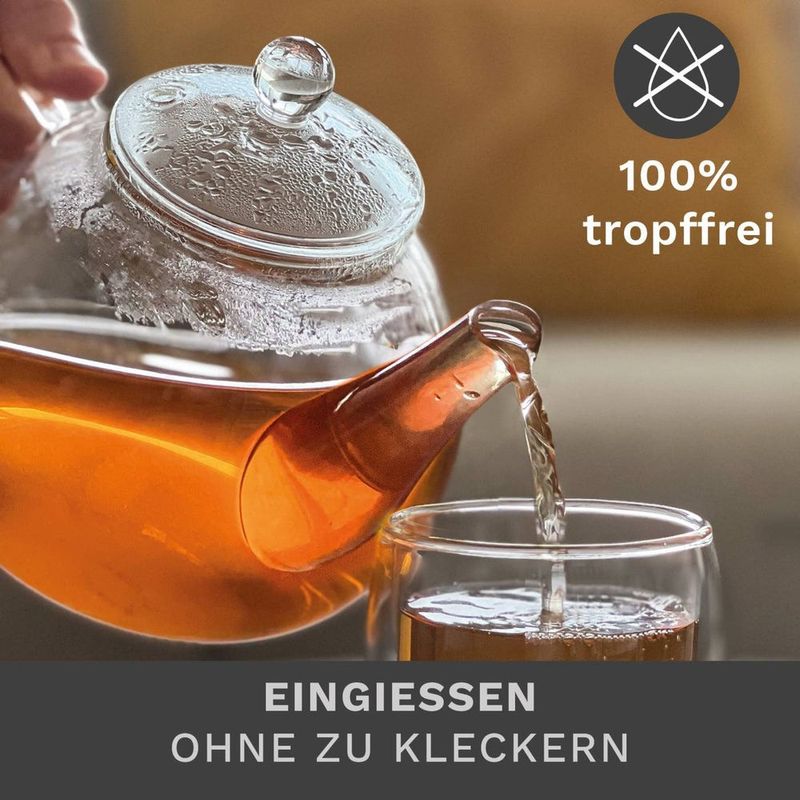Casa si Gradina - Bucatarie si vesela - Vase pentru gatit - Ceainice si infuzoare - Ceainic din sticla Creano All-in-One, 0,8 L, cu infuzor din inox si capac, anti-picurare - Infinity.ro