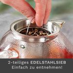 Casa si Gradina - Bucatarie si vesela - Vase pentru gatit - Ceainice si infuzoare - Ceainic din sticla Creano All-in-One, 1,3 L, cu infuzor din inox si capac, anti-picurare - Infinity.ro