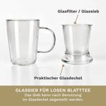 Casa si Gradina - Bucatarie si vesela - Vase pentru gatit - Ceainice si infuzoare - Cana pentru ceai Creano, 400 ml, sticla borosilicata, cu infuzor si capac din sticla - Infinity.ro