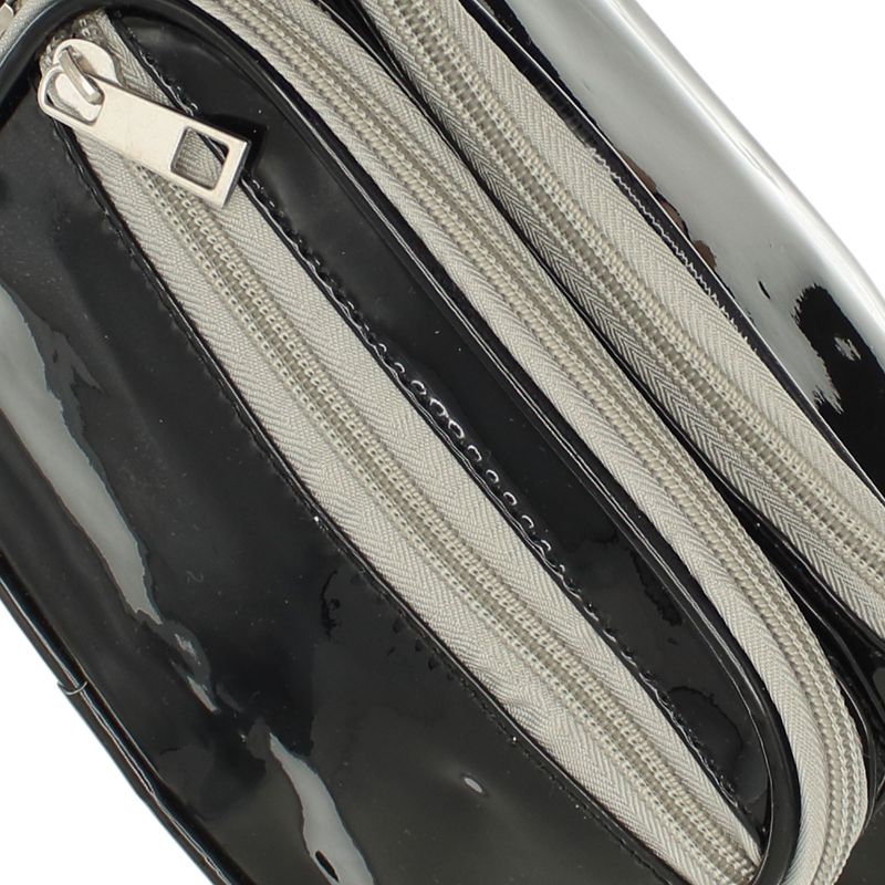 Fashion, accesorii si bijuterii - Femei - Accesorii femei - Genti si rucsacuri femei - Borseta, din material sintetic, ButicCochet, 37 x 12 cm, 3 compartimente, Negru - BRS526 - Infinity.ro
