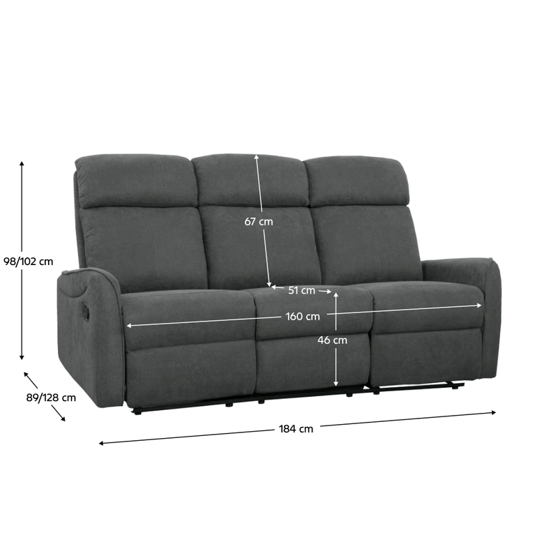 Casa si Gradina - Mobilier - Seturi de mobilier - Seturi living - Set canapele 3+2+1, stofa gri inchis, FASAN - Infinity.ro