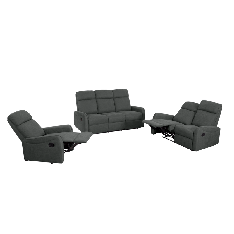 Casa si Gradina - Mobilier - Seturi de mobilier - Seturi living - Set canapele 3+2+1, stofa gri inchis, FASAN - Infinity.ro