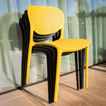 Casa si Gradina - Gradina si terasa - Mobilier exterior - Scaune si sezlonguri gradina - Scaun stivuibil, galben, FEDRA NEW - Infinity.ro