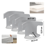 Casa si Gradina - Textile si covoare - Lenjerii de pat - Cearceafuri de pat - Set 4 suporturi pentru cearsaf, clips prindere pentru saltea, antialunecare, pentru cearsaf simplu sau cu elastic, gri - Infinity.ro