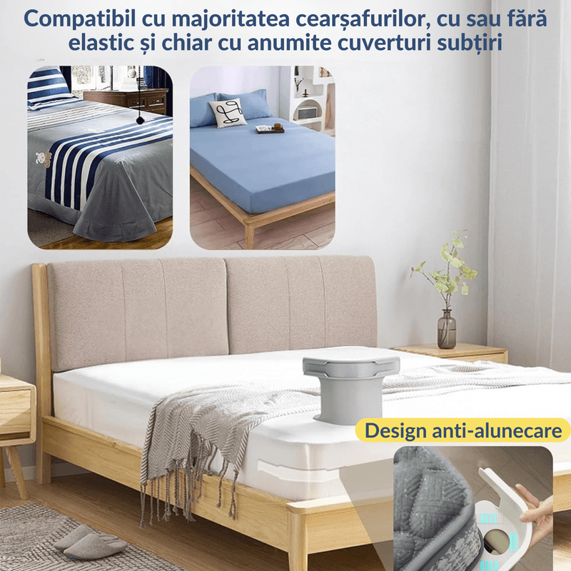 Casa si Gradina - Textile si covoare - Lenjerii de pat - Cearceafuri de pat - Set 4 suporturi pentru cearsaf, clips prindere pentru saltea, antialunecare, pentru cearsaf simplu sau cu elastic, gri - Infinity.ro