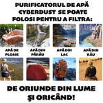 Casa si Gradina - Bucatarie si vesela - Ustensile bucatarie - Cani filtrante si accesorii - Purificator de apa CYBERDUST, 5 Etape de filtrare, Filtrare apa de ploaie, rau, parau, lac, Certificat SGS, 750ml - Infinity.ro