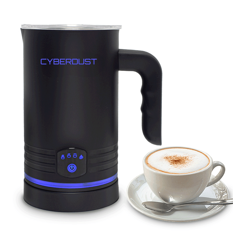 Electronice si Electrocasnice - Electrocasnice bucatarie - Preparare bauturi - Spumator de lapte 4in1 CYBERDUST, Spuma calda/rece, Lapte vegetal,Matcha,Latte,Cappuccino,Machiatto,Mocha,140/160/430ml - Infinity.ro