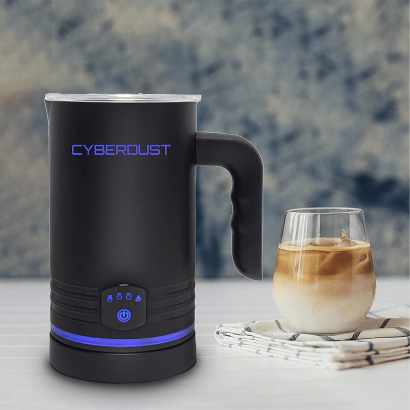 Electronice si Electrocasnice - Electrocasnice bucatarie - Preparare bauturi - Spumator de lapte 4in1 CYBERDUST, Spuma calda/rece, Lapte vegetal,Matcha,Latte,Cappuccino,Machiatto,Mocha,140/160/430ml - Infinity.ro