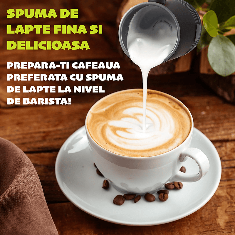 Electronice si Electrocasnice - Electrocasnice bucatarie - Preparare bauturi - Spumator de lapte 4in1 CYBERDUST, Spuma calda/rece, Lapte vegetal,Matcha,Latte,Cappuccino,Machiatto,Mocha,140/160/430ml - Infinity.ro