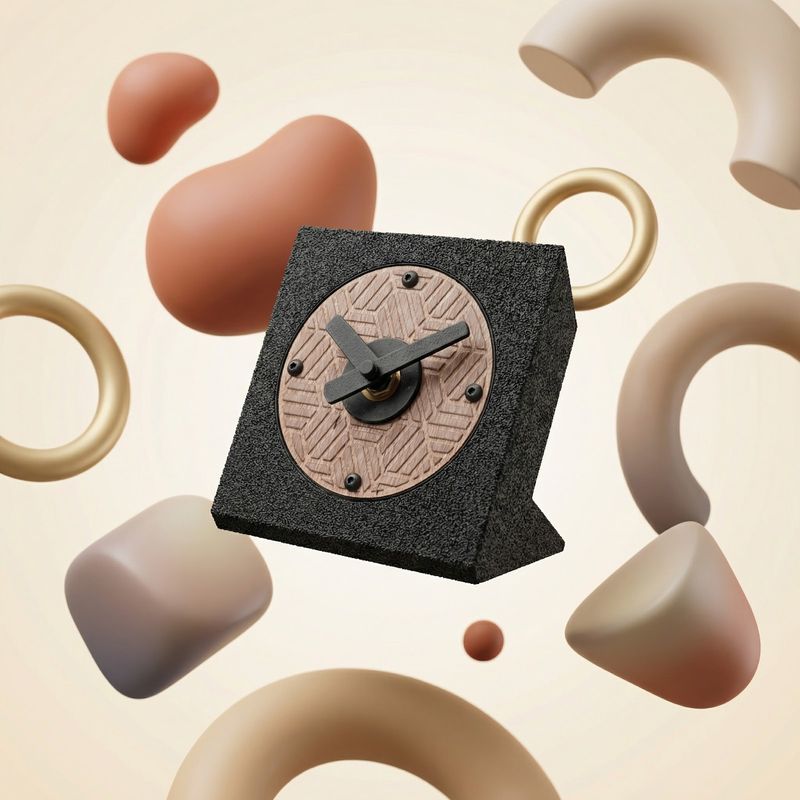 Casa si Gradina - Decoratiuni - Ceasuri - Ceas de Birou Minimalist, Negru, 8 cm - Infinity.ro