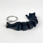 Fashion, accesorii si bijuterii - Femei - Accesorii femei - Alte accesorii femei - Breloc Pisica 3D, Negru, Flexibil, Plastic, 10Cm - Infinity.ro